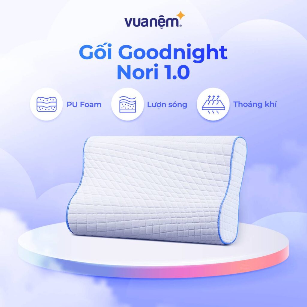 Gối chống ngáy là gì? Cách chọn gối cho người ngủ ngáy 9 Gối chống ngáy Goodnight Nori 1.0