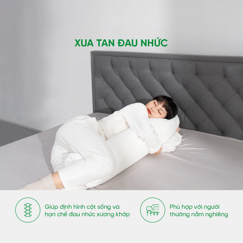 Gối dài - Công dụng và bí quyết chọn gối phù hợp 5 Gối dài cao su