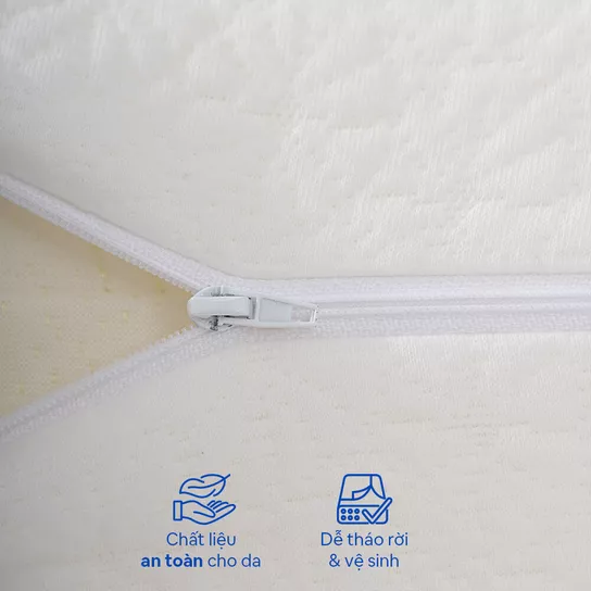 Gối foam Comfy Sofy công thái học 17 Chất liệu an toàn cho da