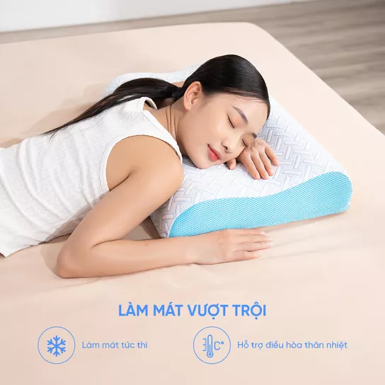 Gối foam Comfy Nami công thái học 15 Khả năng làm mát vượt trội