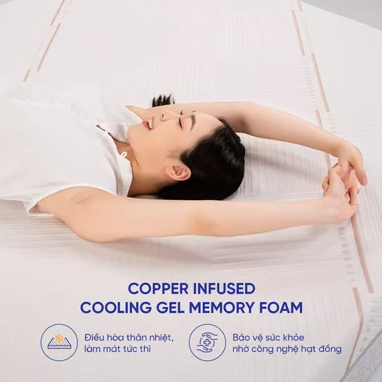 Nệm Foam Comfy Lux 1.0 27 Điều hòa thân nhiệt