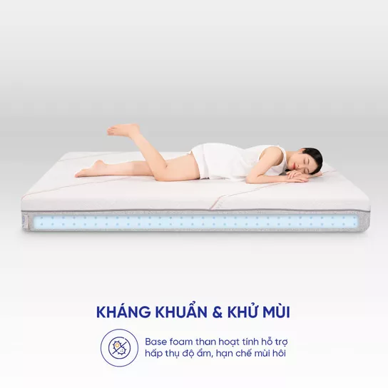 Nệm Foam Comfy Lux 1.0 28 Kháng khuẩn khử mùi