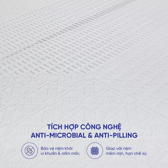 Nệm Foam Comfy Cloud 1.0 22 Tích hợp công nghệ Anti-Microbial
