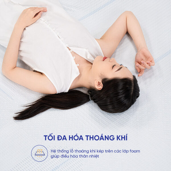 Nệm Foam Comfy Cloud 2.0 22 Tối đa hóa thoáng khí