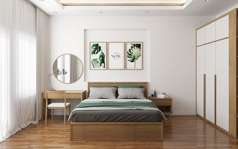 Giường dựa 2 vách là gì? Vì sao không kê giường dựa 2 vách? 5 Đặt giường ở trung tâm phòng