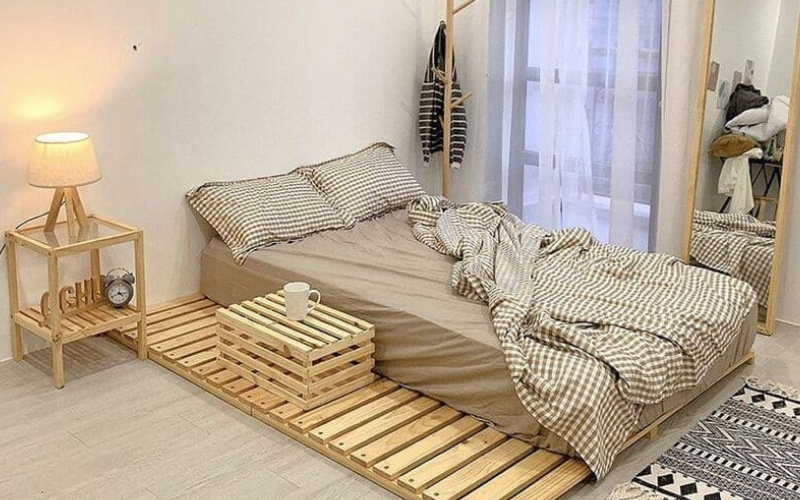 Giường gỗ 2mx2m2 giá bao nhiêu? Top 3 mẫu giường gỗ 2mx2m2 đẹp 12 #1 Giường pallet 2m2m2