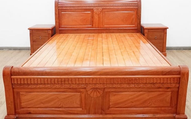 Giường gỗ 2mx2m2 giá bao nhiêu? Top 3 mẫu giường gỗ 2mx2m2 đẹp 6 Giường gỗ hương đá 2mx2m2