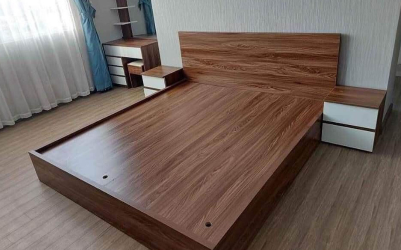 Giường gỗ nào tốt? Top 11 loại giường gỗ tốt nhất hiện nay 12 Giường gỗ công nghiệp