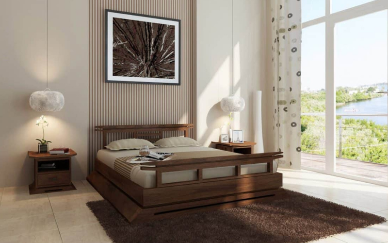 Top 3 mẫu giường bệt kiểu Nhật được ưa chuộng hiện nay 4 Giường bệt kiểu Nhật được chế tạo từ gỗ tự nhiên (Mẫu 01)