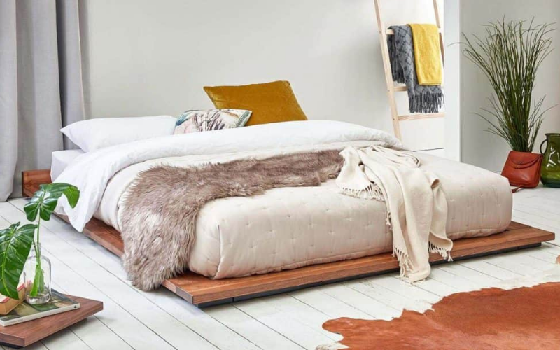 Top 3 mẫu giường bệt kiểu Nhật được ưa chuộng hiện nay 6 Giường bệt kiểu Nhật được chế tạo từ gỗ tự nhiên (Mẫu 03)