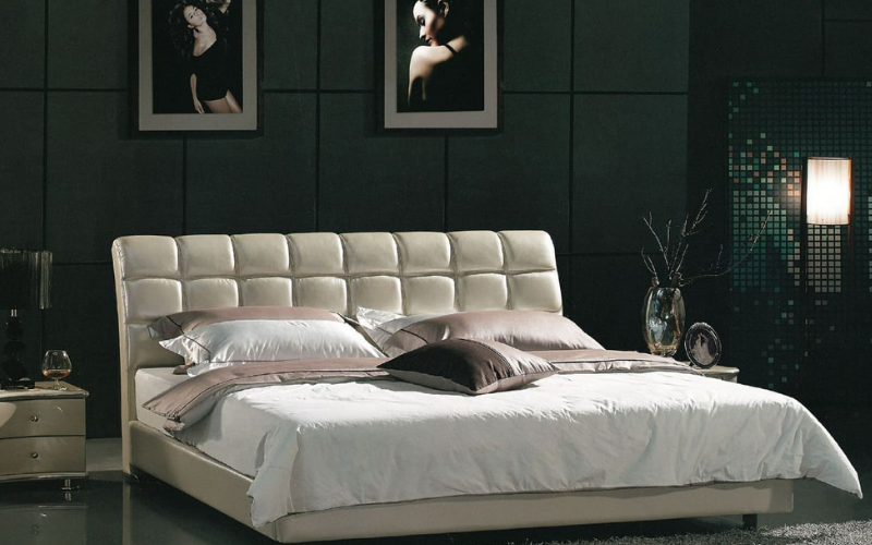 20+ mẫu giường bọc da đẹp, sang trọng nhất hiện nay 3 Giường bọc da rất dễ vệ sinh