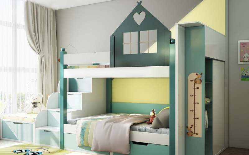 20+ Mẫu giường ngủ 1 người nằm đẹp và sang trọng 19 Mẫu giường tầng đẹp (Mẫu 03)